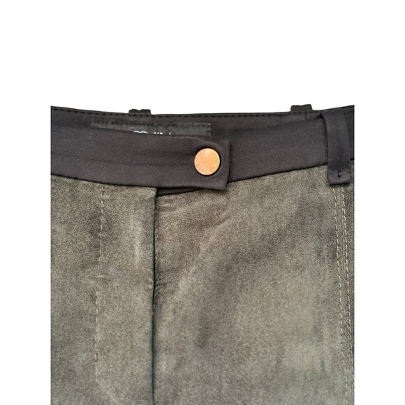 Marc Cain straight faux suede pants black and grey women's size 8 - Picture 3 of 7